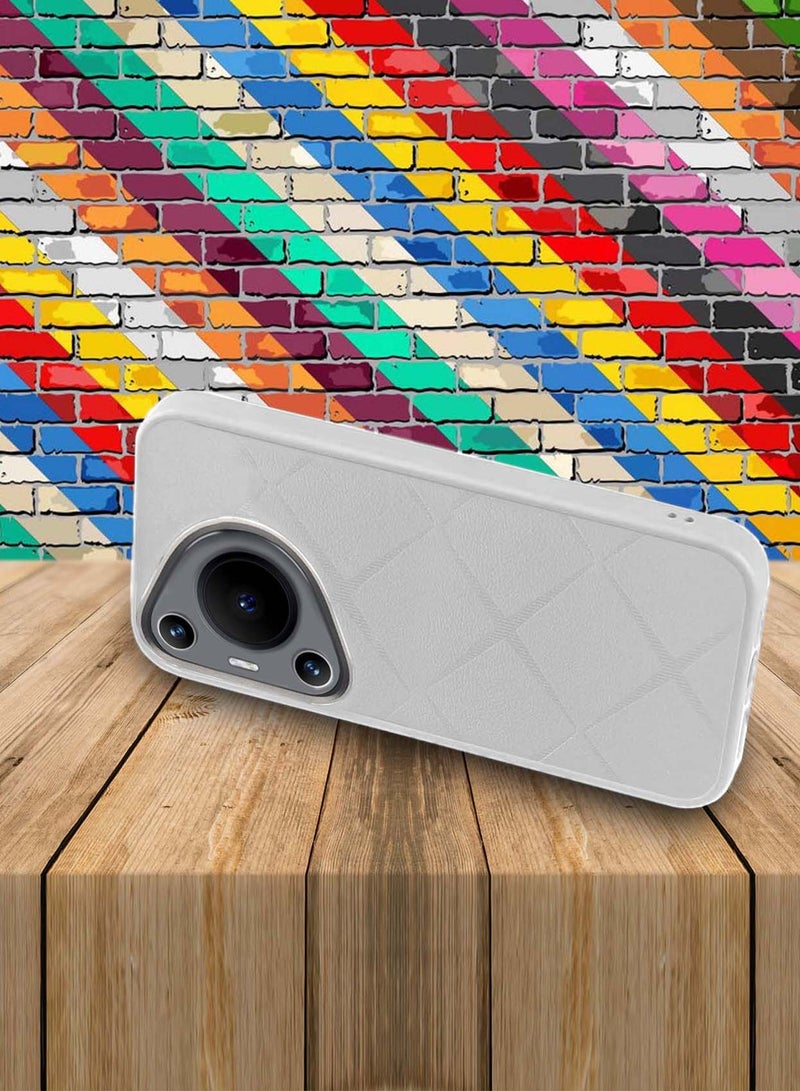 Wtech Silicone Luxury Plating Raised Camera Lips Protective Case Cover For Huawei Pura 70 Pro / Pura 70 Pro+ / Pura 70 Pro Plus 5G 2024 White - Image 2