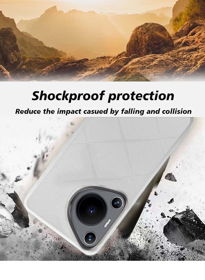 Wtech Silicone Luxury Plating Raised Camera Lips Protective Case Cover For Huawei Pura 70 Pro / Pura 70 Pro+ / Pura 70 Pro Plus 5G 2024 White - Image 3