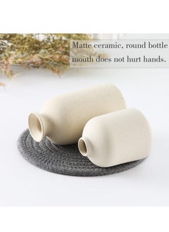 MIXDE Ceramic vase Set-3 Small Flower vases for Decor,Modern Boho Farmhouse Home Decor,Decorative vase for Pampas Grass&Dried Flowers,idea Shelf,Table,Bookshelf  - Image 4