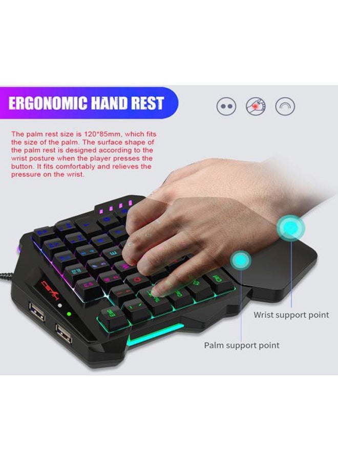NIBEMINENT One-Handed Wired Keyboard - Image 5