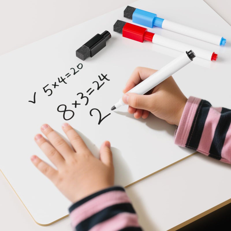 Nicpro 9 x 12 inches Lapboard Small Dry Erase Lap Board Double Sided with 3 Water-Based Pens Learning Mini Whiteboard Portable for Kid Student and Classroom Use - Image 4