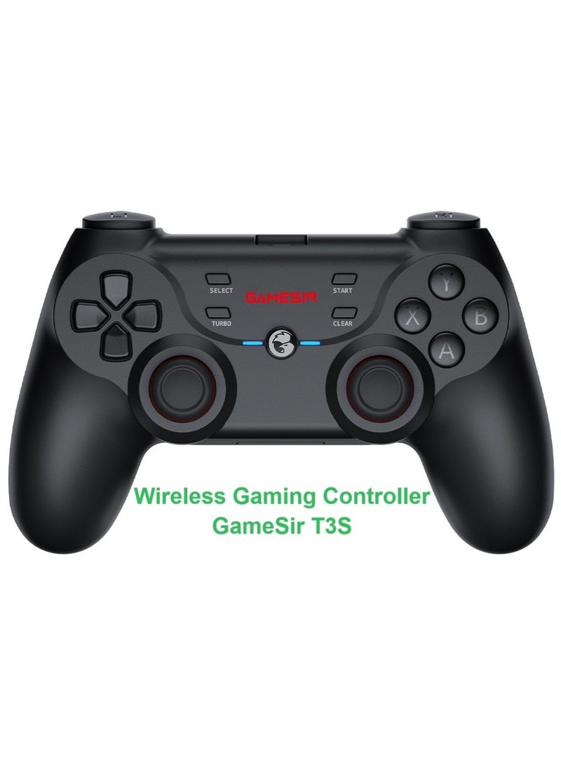 general Classic Gamepad T3S Wireless Gaming Controller for Switch Windows PC / Android TV Box / iPad / iOS & Android with Turbo Function, Dual Shock, 600mAh Lithium-ion Battery Playing 25hours - Image 1