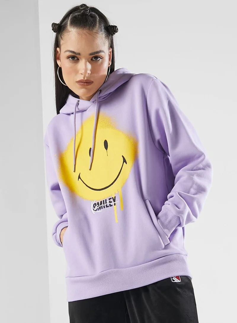 Karl Kani Small Signature Spray Smiley Hoodie