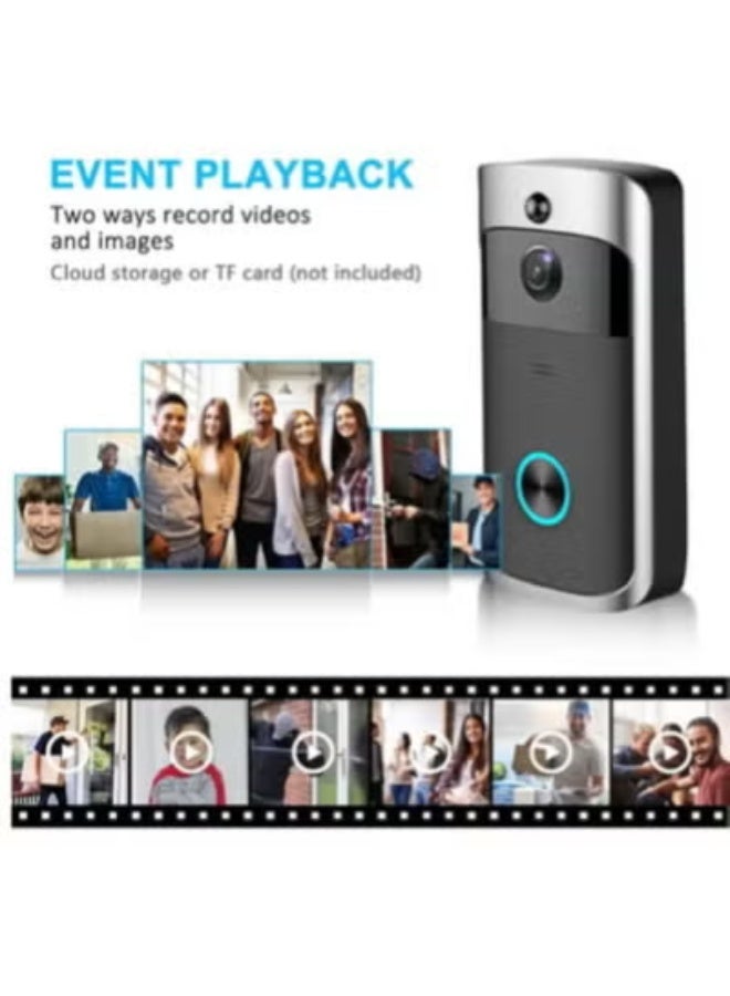 Wireless Smart Video Doorbell – 720P HD Camera, PIR Motion Detection, Night Vision, Two-Way Audio, WiFi Door Bell with Cloud & TF Card Storage - Image 5