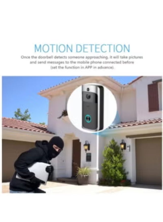 Wireless Smart Video Doorbell – 720P HD Camera, PIR Motion Detection, Night Vision, Two-Way Audio, WiFi Door Bell with Cloud & TF Card Storage - Image 2
