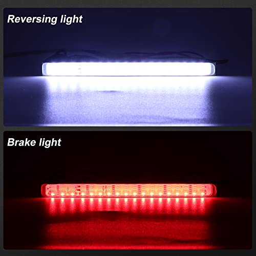 Vooda Double Colors LED License Plate Light Super Bright 90 SMD Chips 2-in-1 Fuction Brake Light Reversing light for Car SUV Truck,Motorcycle,Waterproof,DC12V.1-Pack(White + Red) - Image 5