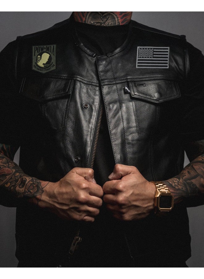 Nixon Thread Co. FTW Live to Ride 15pc. Patch Set | American Flag, Skull, Pow Mia, 2nd Amendment & More | Versatile Iron-On Motorcycle & Jacket Patches - Nixon Thread Co.  - Image 1