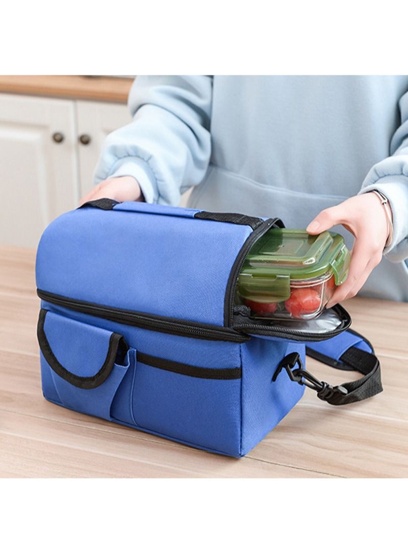 Double Insulated Baby Lunch Bags Adult Reusable Lunch Box Refrigerated Tote Bag with Double Compartment Lunch Storage Box  - Image 5