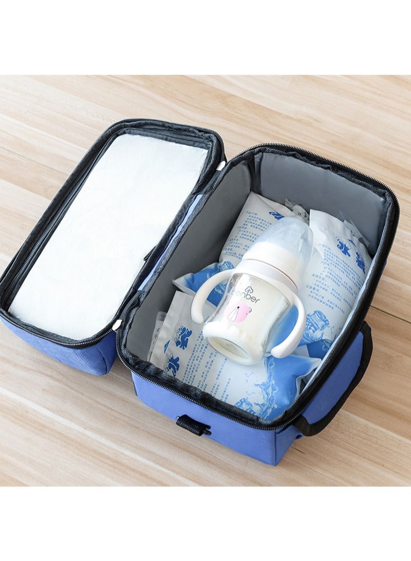 Double Insulated Baby Lunch Bags Adult Reusable Lunch Box Refrigerated Tote Bag with Double Compartment Lunch Storage Box  - Image 2