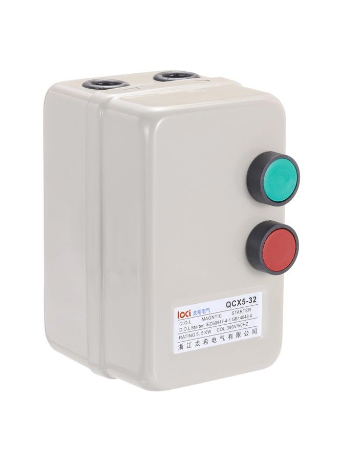 PATIKIL بدء تشغيل المحرك الكهربائي المغناطيسي، 380 فولت 5.5 كيلو واط 7.5 حصان، مفتاح مغناطيسي ثلاثي الطور لبدء تشغيل ضاغط الهواء - Image 1