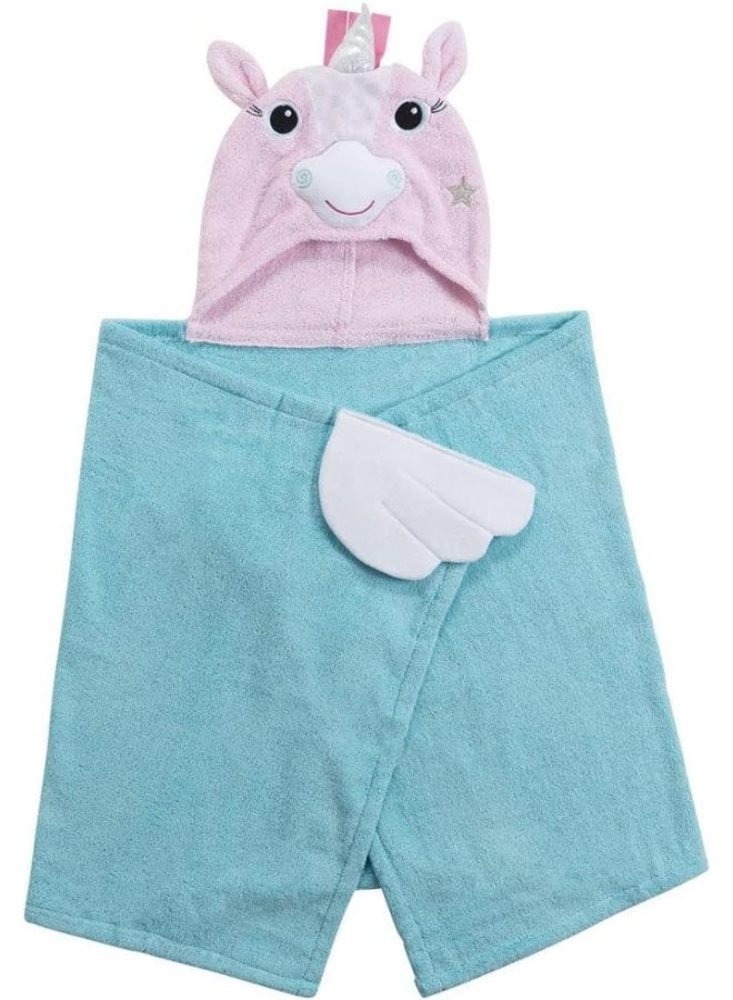 ZOOCCHINI 100 Percent Cotton Kids Hooded Towel, Allie The Unicorn - Image 5