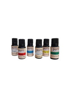 PURE Pure Source India Aroma Diffuser Oil Lavender Lemongrass Rose Jasmine Sandalwood and Mogra 15ml Each Multicolour  Set of 6  - Image 3