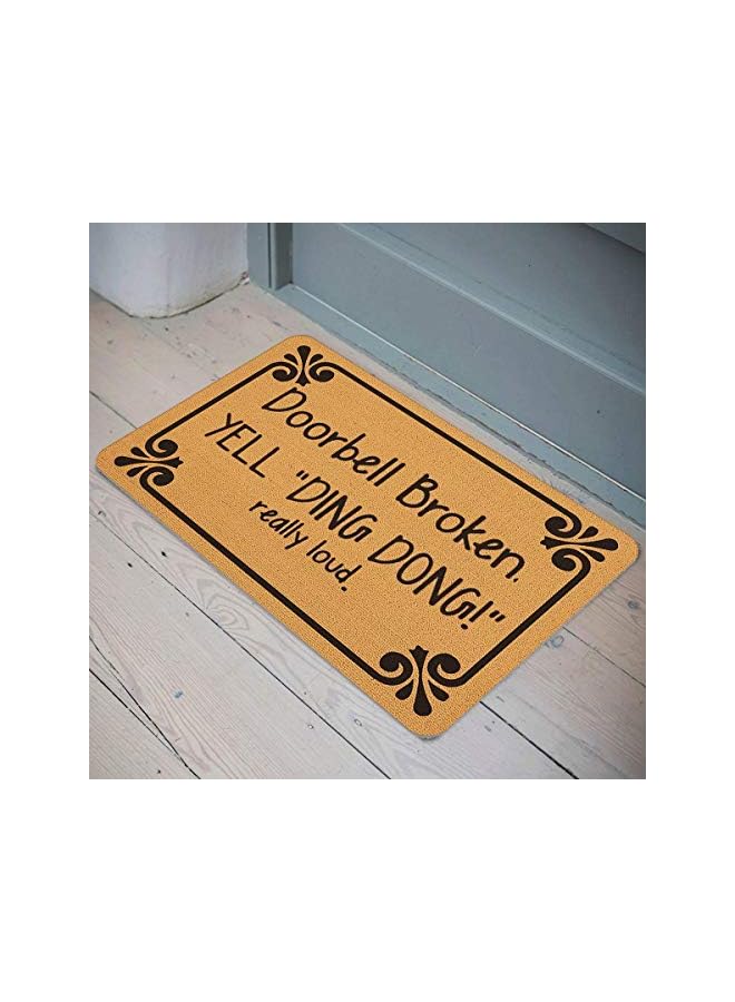 The Bros Funny Welcome Doormat, Outdoor Bedroom Entrance Mat, Kitchen Absorbent Anti-Slip Pad, Doorbell Broken Mat 23.6"×15.7" Inch - Image 2