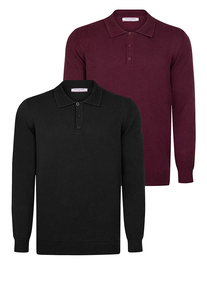 فيليكس هاردي Pullover with Polo Collar Pack of 2