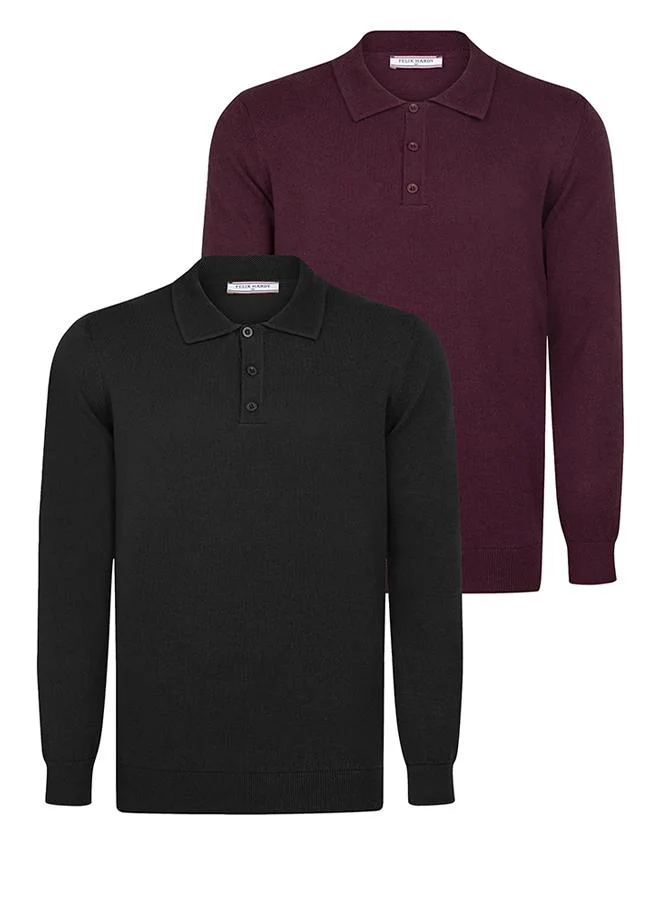 Pullover with Polo Collar Pack of 2