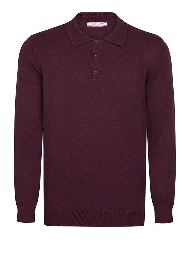 FELIX HARDY Black-Bordeaux Pullover with Polo Collar Pack of 2 for Men | Best Price UAE