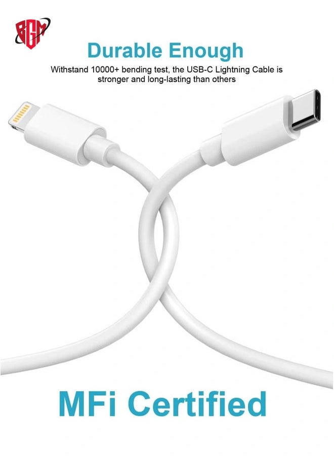 BGM - iPhone Fast Charger, iPhone Charger Plug and Cable 2M [Apple MFi Certified], HOSOW 20W USB C Fast Charger iPhone Power Adapter with USB C to Lightning Cable for iPhone 14 13 12 Pro Max/Mini/11/XS/SE/8 - Image 1