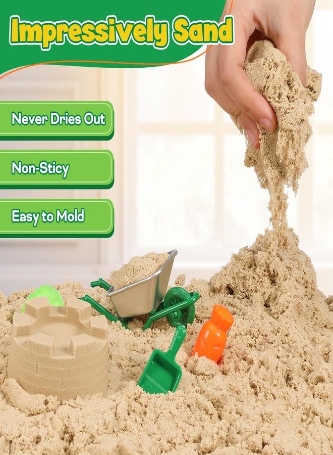 FRUSE Play Sand Farm Toys,Sensory Bins for Toddlers with 2.2lbs Sensory Play Sand,Farm Figures & Tractor Playset,Sandbox Toys for Kids 3 4 5 6 7 - Image 5