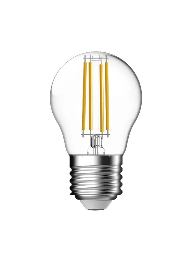Tungsram - Tungsram LED Filament Golf Bulb, 7W, E27, P45, 2700K Warm white, Clear, 1 Year warranty - Image 1