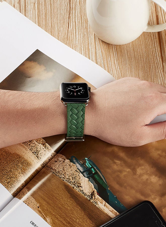 نيبمينينت سوار بديل لساعة أبل سلسلة 1/2/3 42 مم أخضر - Image 5