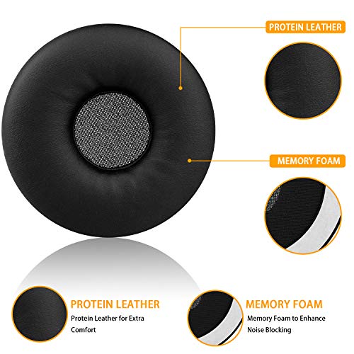 Jarmor WHXB700 Earpads, Replacement Memory Foam & Protein Leather Ear Cushion Pads Cover for Sony WH-XB700 Wireless Extra Bass Bluetooth On Ear Headphones ONLY (Black) - Image 3