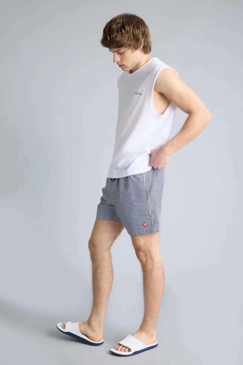 DeFacto Striped Short Swim Shorts