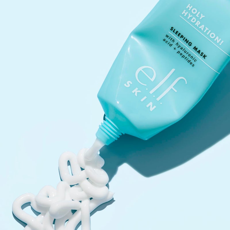 elf e.l.f. SKIN Holy Hydration! Sleeping Mask, Moisturizing & Plumping Dual-Use Sleep Or Rinse-Off Face Mask, Soothes Skin With A Creamy Formula - Image 4