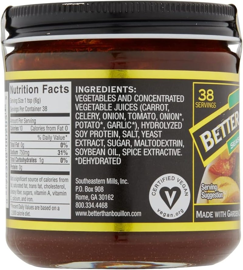 Better Than Bouillon Premium Seasoned Vegetable Base, 8 Ounce Jar (Pack of 2) - 38 Servings Each - Image 2