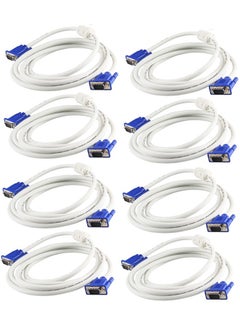 Taimi Pack of 8 VGA Male To Male Adapter Cable 3m Blue/White  - Image 1