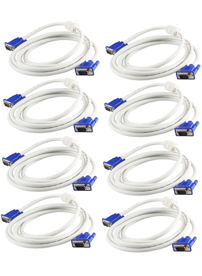 Taimi Pack of 8 VGA Male To Male Adapter Cable 3m Blue/White  - Image 1
