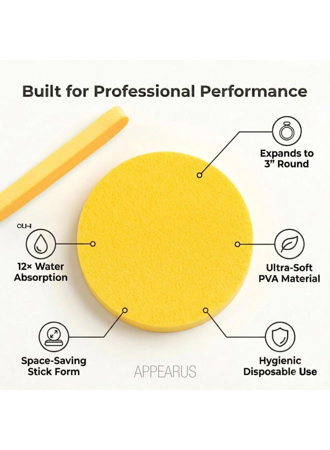Appearus Facial Sponges - 240 Count - PVA Compressed Face Sponge for Face Wash Cleansing, Exfoliating, Mask, Makeup Removal - Image 2