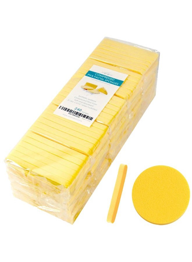 Appearus Facial Sponges - 240 Count - PVA Compressed Face Sponge for Face Wash Cleansing, Exfoliating, Mask, Makeup Removal - Image 1