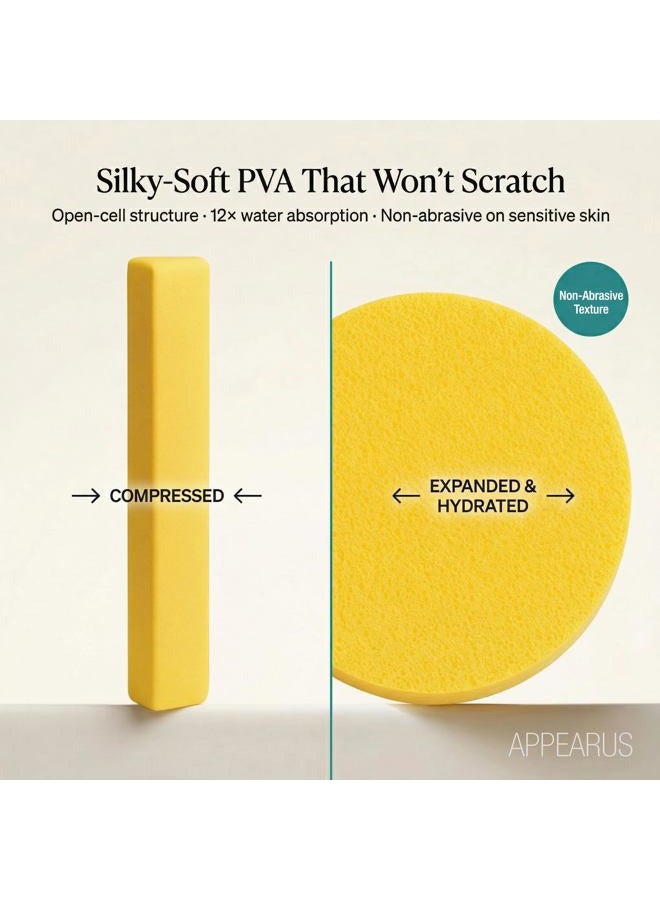 Appearus Facial Sponges - 240 Count - PVA Compressed Face Sponge for Face Wash Cleansing, Exfoliating, Mask, Makeup Removal - Image 4