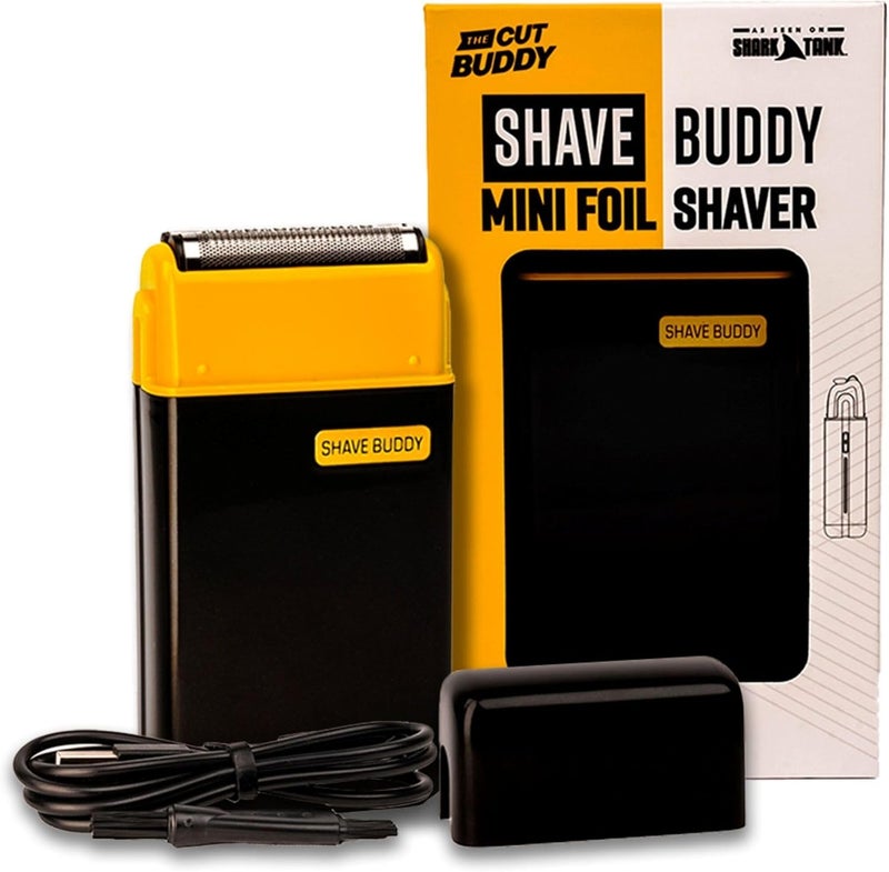The Cut Buddy شيف بادي ميني كومباكت ماكينة حلاقة كهربائية للوجه والجسم والرأس مع مشذب شعر طويل، شفرة رقيقة، خفيفة الوزن، مقاومة للماء، 1 قطعة