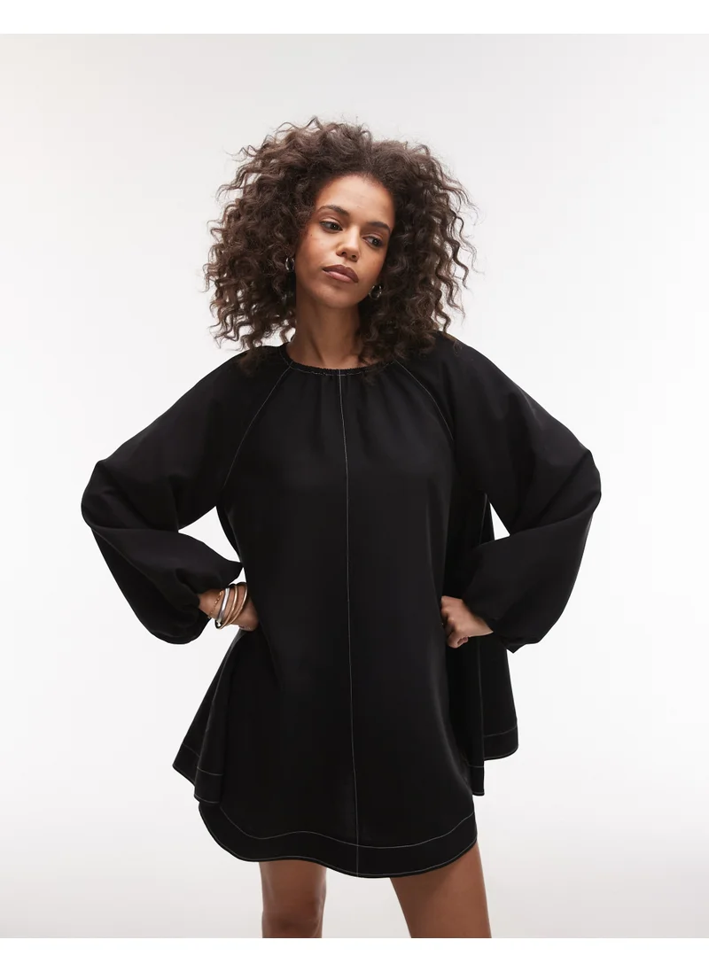 TOPSHOP Clean Trapeze Mini Dress