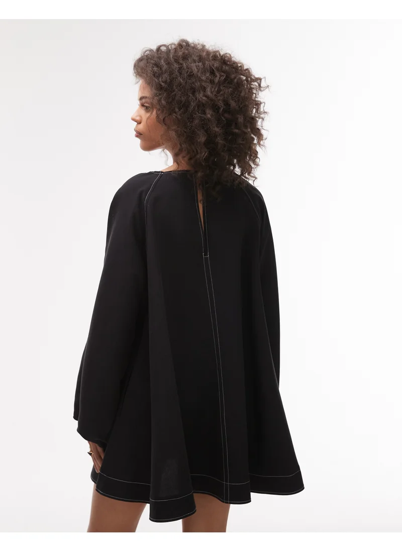 TOPSHOP Clean Trapeze Mini Dress