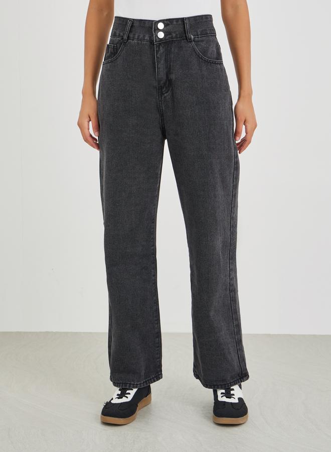 ستايلي جينز ستايلي مستقيم بخصر متوسط - Image 2