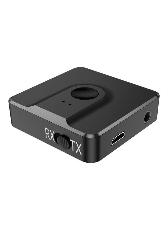 NIBEMINENT 2 in 1 Wireless Audio Adapter Bluetooth 5.0 Transmitter Receiver 3.5mm AUX V8741_P Black  - Image 1