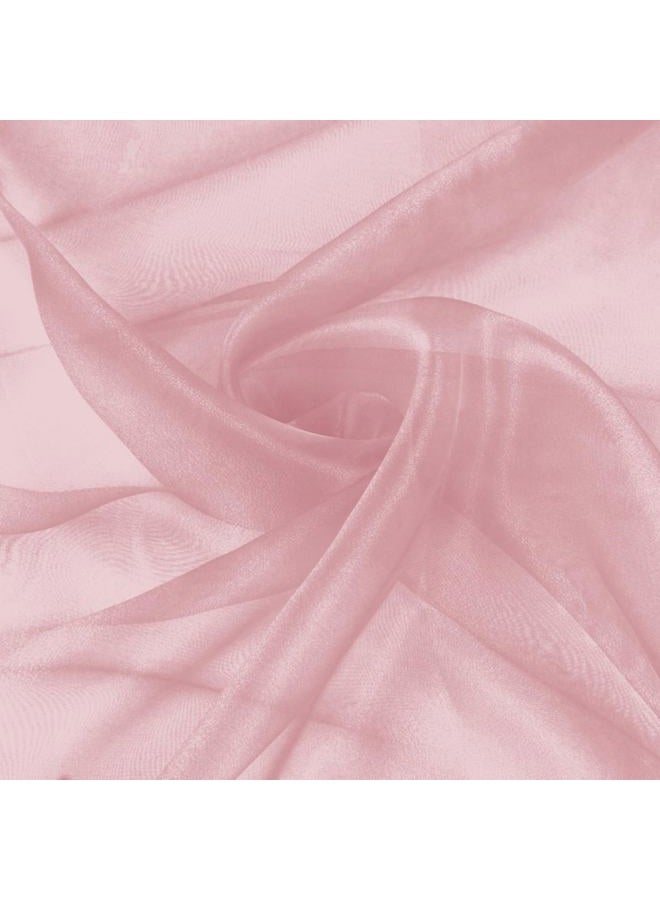 VACVELT Sheer Organza Fabric by The Yard, 60 Inch Wide Rose Gold Organza Fabric Bolt Bridal Sheer Tulle Fabric, Silk Organza Fabric Roll for Wedding Party Decorations Backdrop Curtain (1 Yard) - Image 1