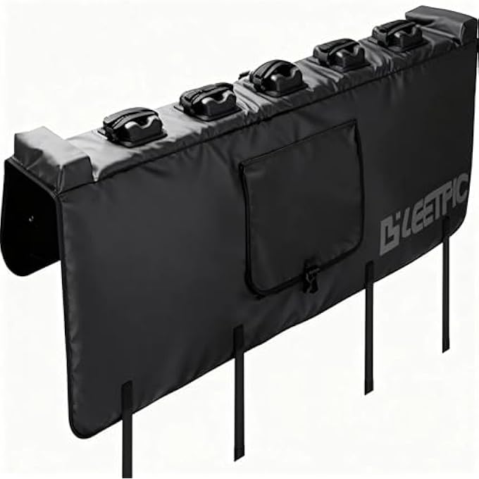 rayihni وسادة دراجة خلفية لشاحنة متوسطة الحجم - رف 54" يحمل حتى 5 دراجات، يحمي الشاحنة - Image 2