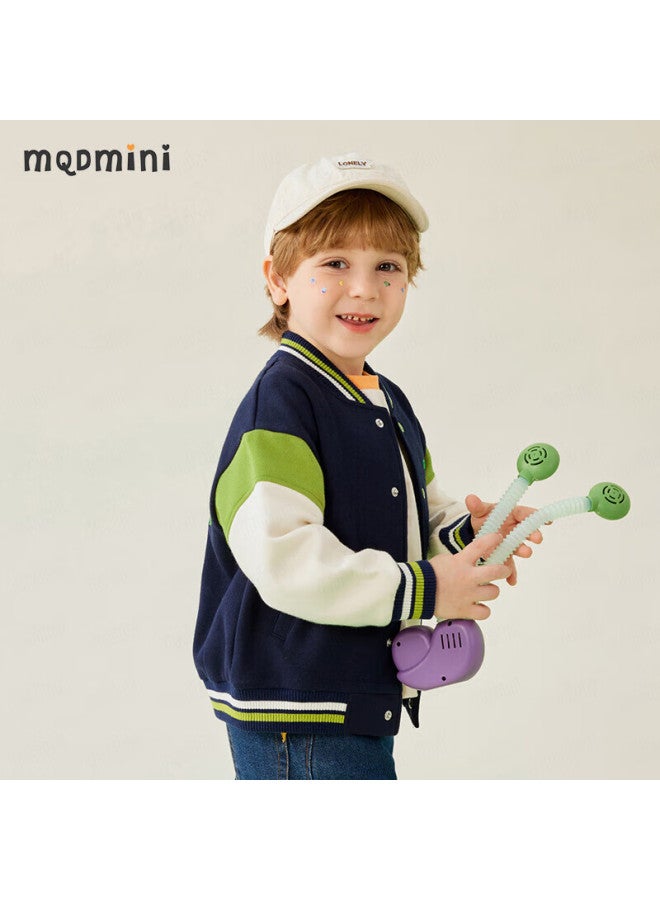 Mqdmini ملابس الأطفال، الملابس الخارجية للأطفال، سترة بيسبول للأولاد والبنات، سترة صوفية للأطفال الصغار، ملابس خارجية للخروج، دمية ثلاثية الأبعاد - Image 3
