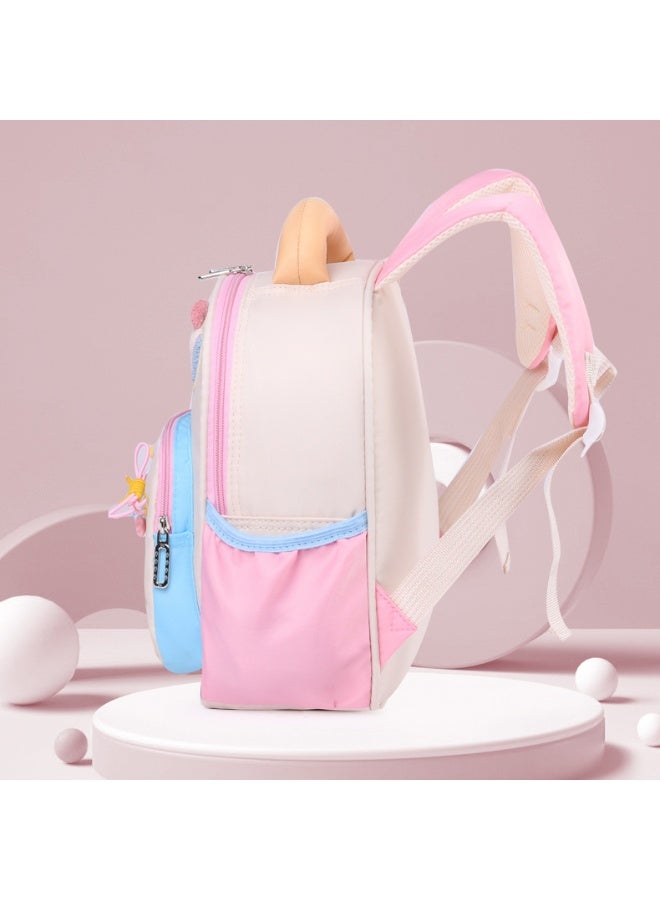 Girls School Backpack Rabbit 2-5 Years Waterproof Lightweight Spine-Protective Wear-Resistant Breathable Large Capacity School Supplies - Image 4