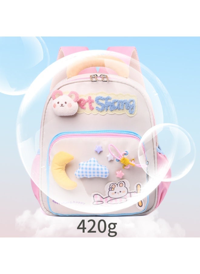 Girls School Backpack Rabbit 2-5 Years Waterproof Lightweight Spine-Protective Wear-Resistant Breathable Large Capacity School Supplies - Image 3