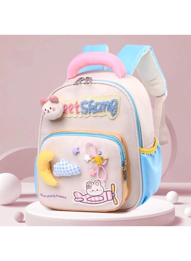 Girls School Backpack Rabbit 2-5 Years Waterproof Lightweight Spine-Protective Wear-Resistant Breathable Large Capacity School Supplies - Image 1