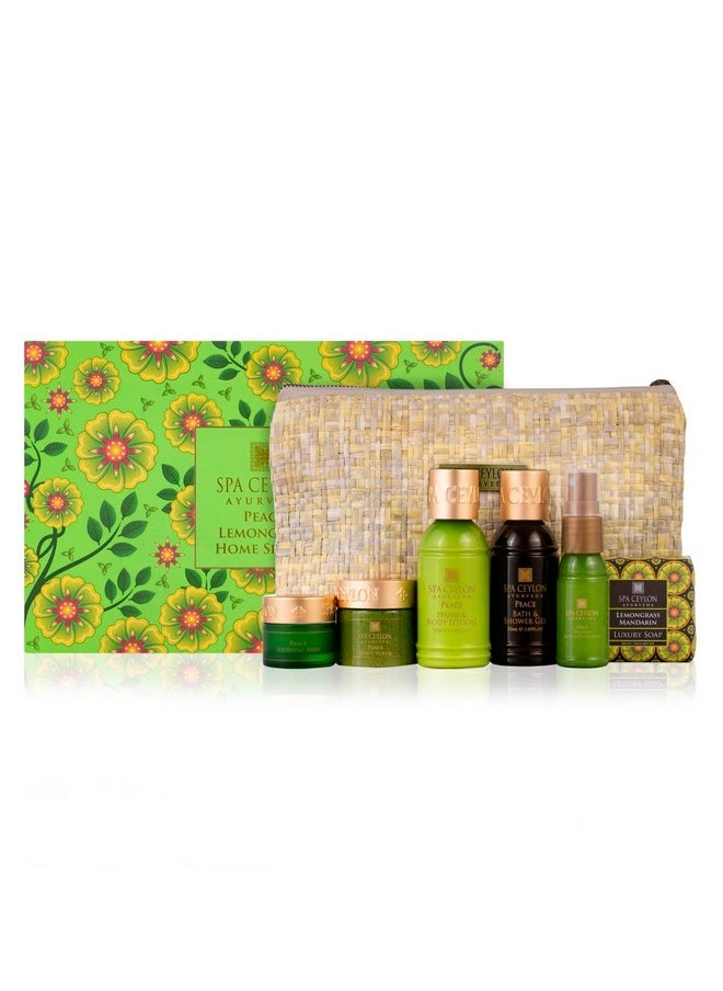 spa ceylon - SPA CEYLON PEACE Home Spa Set Ayurvedic Pampering Kit | Calming and Relaxing the Senses | Ayurveda | Body Gifts Set for Valentine Gifting - Image 1