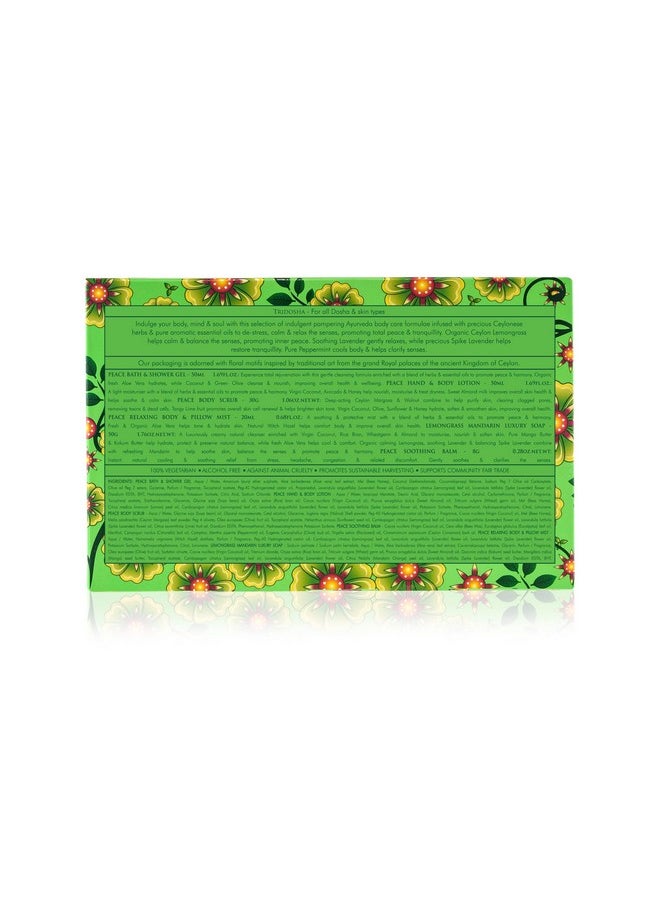 spa ceylon - SPA CEYLON PEACE Home Spa Set Ayurvedic Pampering Kit | Calming and Relaxing the Senses | Ayurveda | Body Gifts Set for Valentine Gifting - Image 1