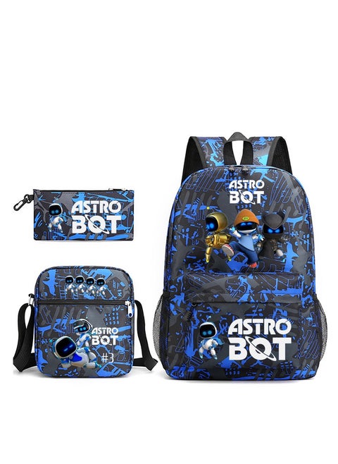 مجموعة 3 قطع حقيبة ظهر روبوت الفضاء ASTRO/BOT: سلسلة حقائب المدرسة ذات السعة الكبيرة