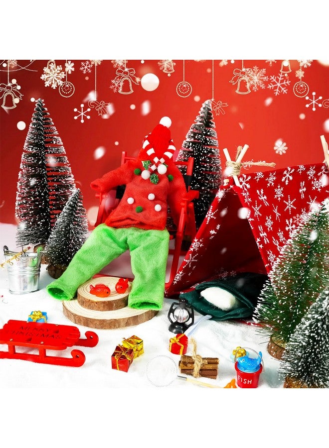 Bbiamsleep 30 Pcs Christmas Elf Accessories Elf Fishing Accessories Include Elf Fishing Outfit Camping Accessories Mini Elf Camping Accessories for Mini House Accessories Decoration - Image 5