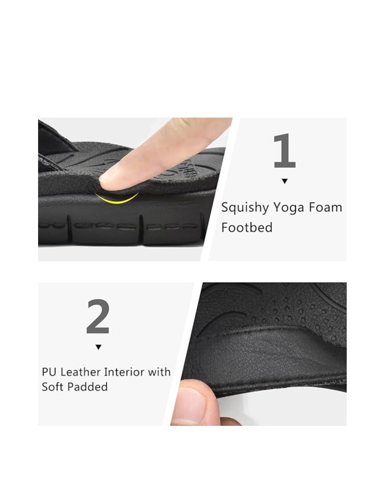 KuaiLu KuaiLu Womens Casual Flip Flops Yoga Mat Comfortable Cushion Arch Support Walking Thong Sandals Lightweight Non-Slip Summer Beach Slippers  - Image 2