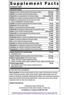 New Chapter Multivitamin For Men 50 Plus - Every Man'S One Daily 55+ With Fermented Probiotics + Whole Foods + Astaxanthin + Organic Non-Gmo Ingredients - 24Ct  - Image 2